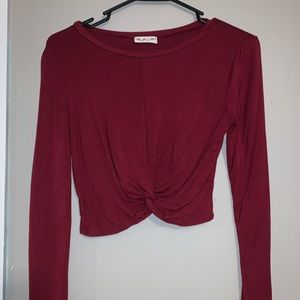 Long sleeve cropped shirt